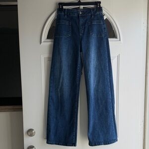 Women's Blue Wide-Leg Jeans